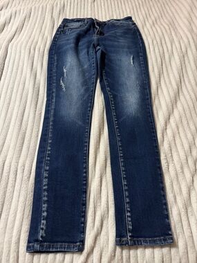 KanCan Women's Skinny Stretch Jeans in Dark Blue - Slim Fit